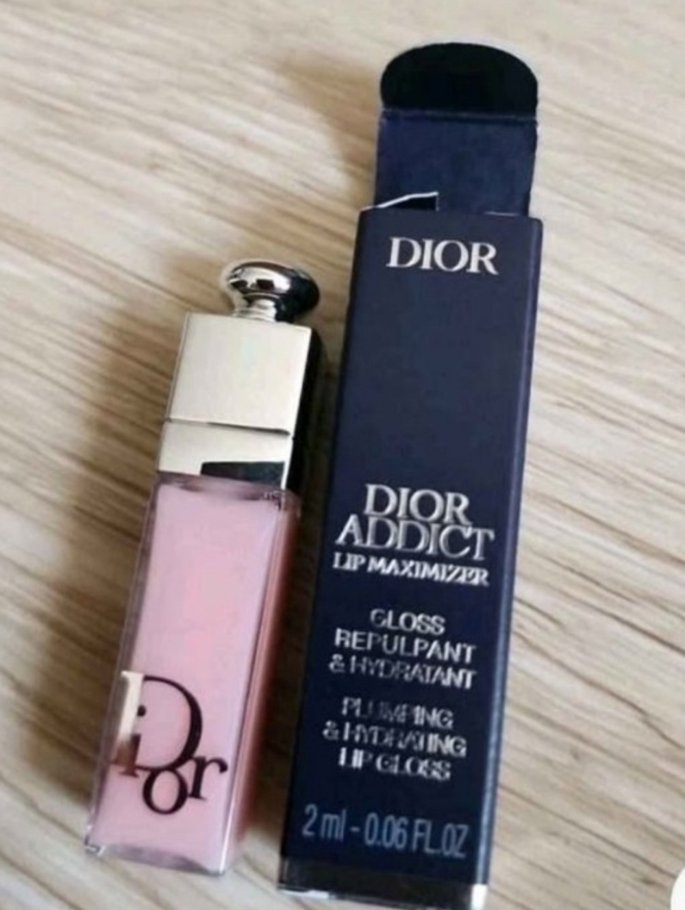 NEW Dior Addict Lip Maximizer Plumper Gloss 001 Pink ~ Mini Size 2ml / 0.06 oz